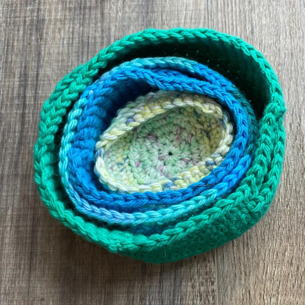 Handmade crochet nesting
